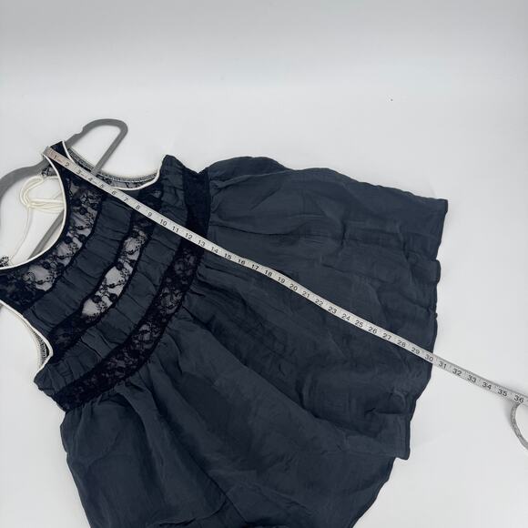 Free People Intimately Women's Medium Black Current Obsession Mini Sleep Dress - Picture 11 of 11